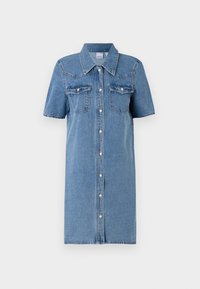 VMAUSTIN SHORT DRESS  - Denimové šaty - medium blue denim