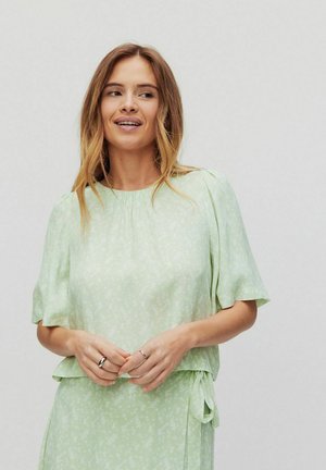 FORNIA SATIN - Bluse - green mini flw