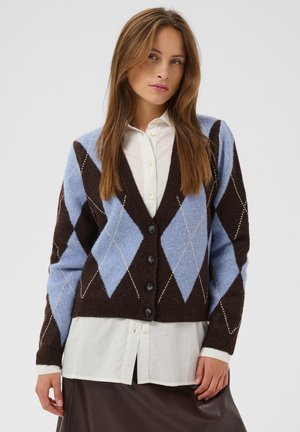 Culture, CUARGYLE - Gilet - brown blue argyle
