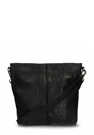 MIT KROKOMUSTER - Handbag - schwarz