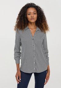 Terranova A RIGHE - Camicia - nero