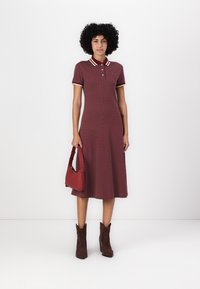 Tommy Hilfiger SLIM POLO DRESS - Dnevna haljina - red