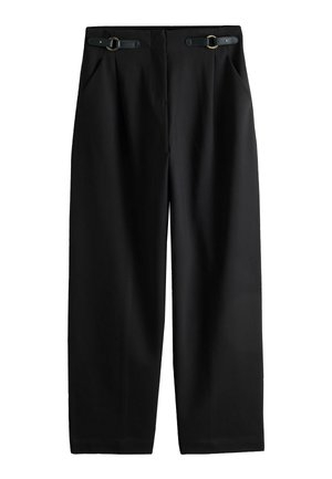 Next, REGULAR FIT - N. PREMIUM HEAVYWEIGHT PONTE BARREL LEG TROUSERS - Trousers - black