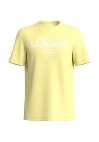 s.Oliver MIT FRONT - T-shirt print - helles zitrone