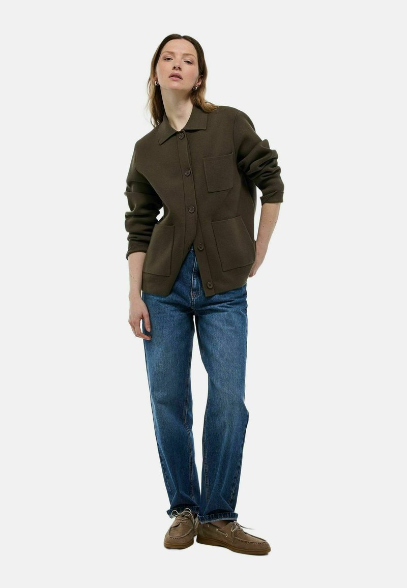 Monoprix KNITTED CARDIGAN - Gilet - militaire
