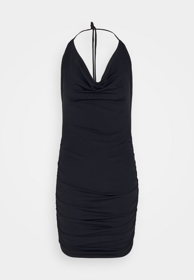 Materiel OPEN BACK GATHERED  - Φόρεμα από ζέρσεϊ - black