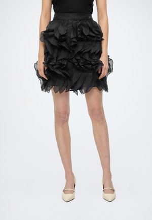 KARL LAGERFELD RUFFLE SKIRT - Minisukňa - black