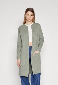 ONLY - ONLRIVER LONG CARDIGAN - Vest - agave green detail/melange Miniatuurafbeelding 1