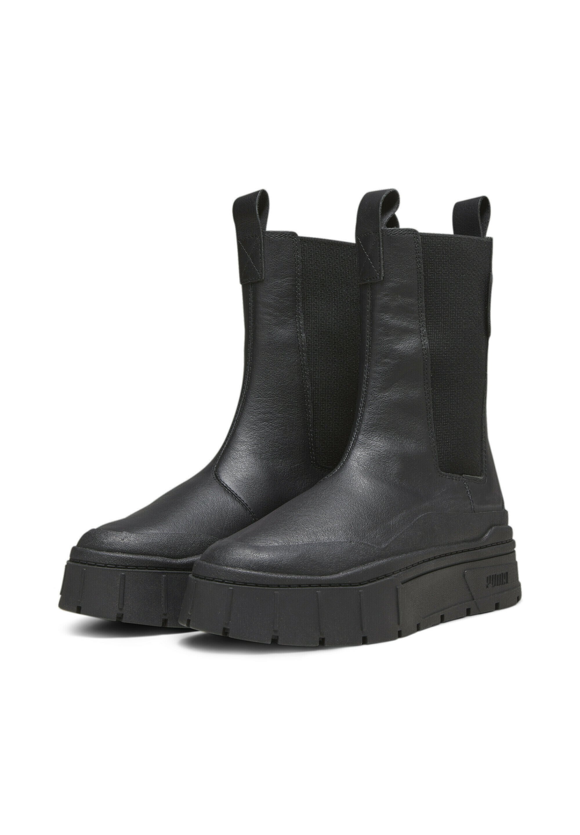 Puma MAYZE STACK CHELSEA - Platform ankle boots - black
