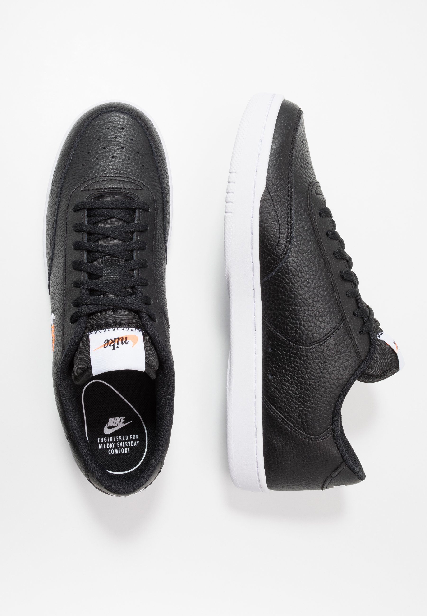 Nike Sportswear COURT VINTAGE UNISEX - Zapatillas - black/white/total  orange/negro - Zalando.es