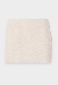 The A&F Scarlett Mid Rise Linen-Blend Mini Skort - Mini skirt - oatmeal heather