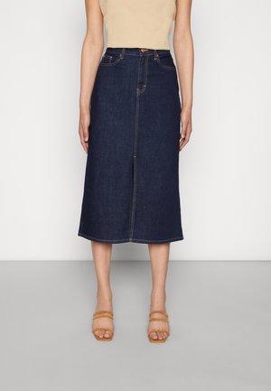 Jupe trapèze - blue denim