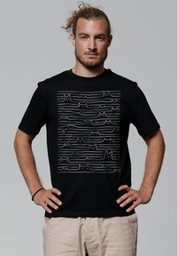 watapparel CATS - T-shirt imprimé - black