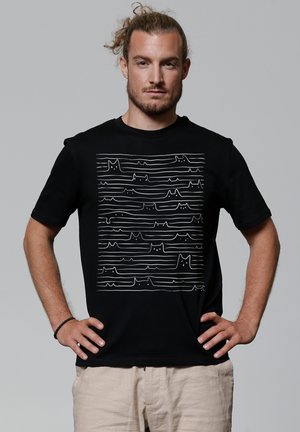 watapparel CATS - T-shirt print - black