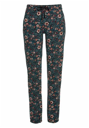 s.Oliver, Pyjama bottoms - blau-geblümt-weinrot