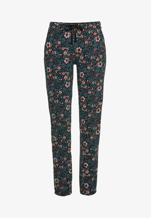 s.Oliver, Pyjama bottoms - blau-geblümt-weinrot