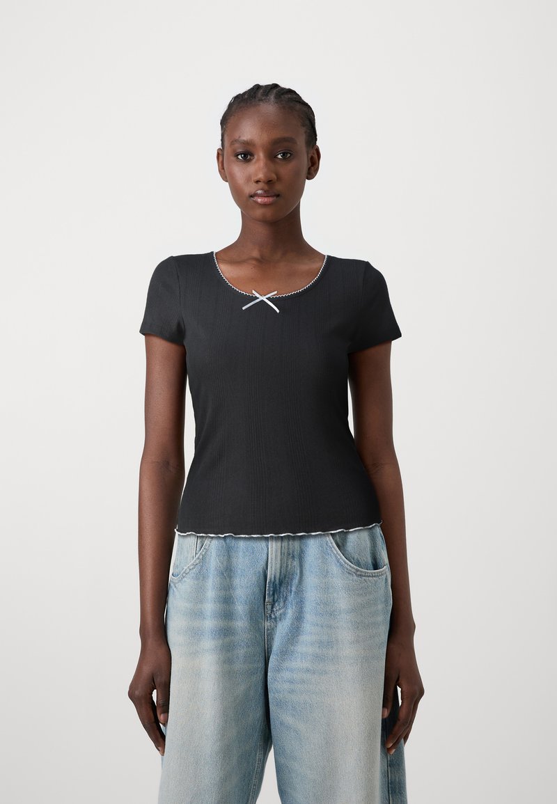 ONLY ONLTENNA DETAIL - Tricou basic - black