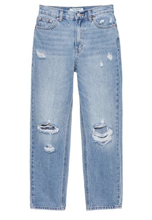 PULL&BEAR, RIPPED  - Mom jeans - dark blue