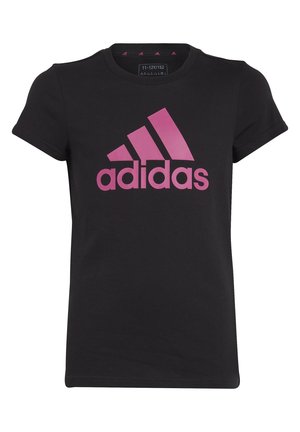 Apdrukāts T-krekls - black semi lucid fuchsia