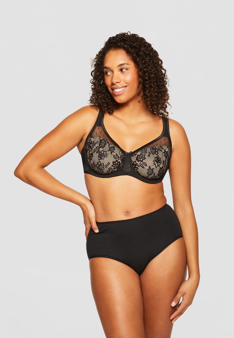 Reggiseno Triangolo Senza Ferretto L'Elegance in pizzo, nero