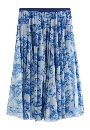 Laura Ashley, REGULAR FIT - GODAY  - A-line skirt - navy white