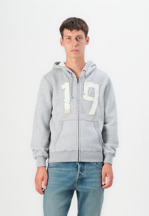SHRUNKEN WAFFLE LINED - Kapuzenpullover - grey