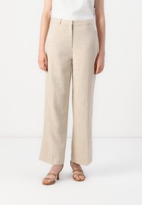 Abercrombie & Fitch - HIGH RISE CLEAN FRONT  - Bukse - oatmeal heather Miniatyrbilde 1