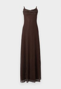 OLEANA MESH - Kjole - brown / cream polka dot