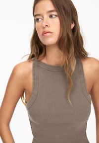PULL&BEAR HALTER WITH TRIMS - Top - light brown