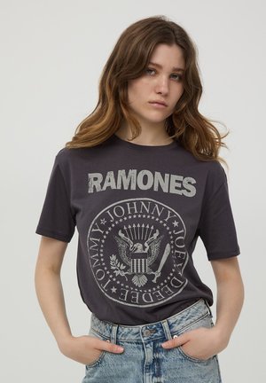Terranova STAMPA RAMONES - T-shirt con stampa - antracite