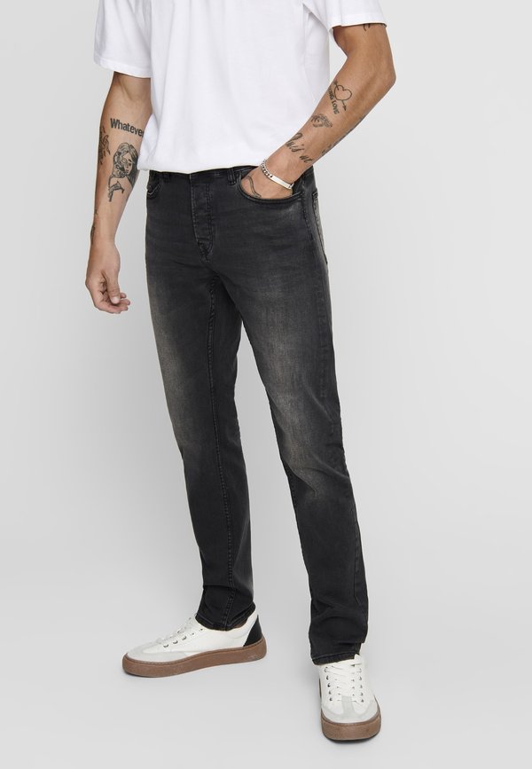 ONSLOOM BLACK WASHED - Slim fit jeans4