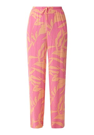 s.Oliver MIT CRÊPE STRUKTUR - Stoffhose - pink