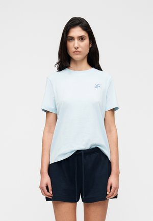 Tommy Hilfiger LOGO EMBROIDERY JERSEY CREW NECK T-SHIRT - Osnovna majica kratkih rukava - keepsake blue