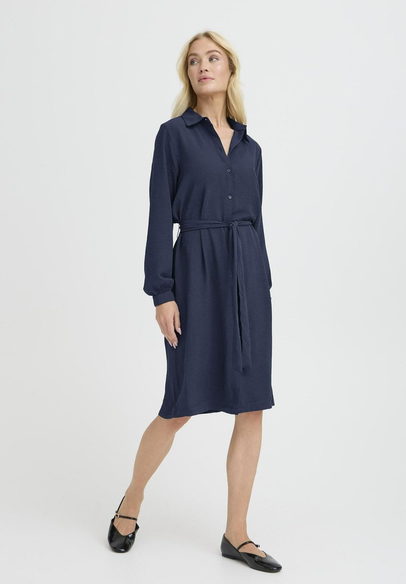 b.young BYBMMGERDA SHIRT DRESS - Robe chemise - navy blazer/bleu marine -  ZALANDO