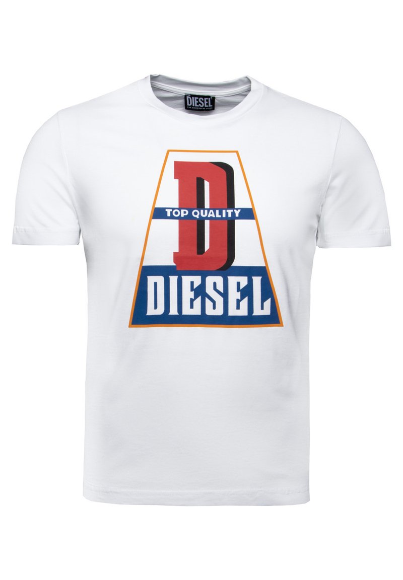 Diesel T-DIEGOR-K61 BEKLEIDUNG - T-shirt con stampa - bright white