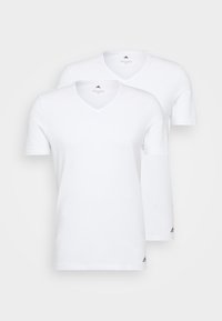V NECK 2 PACK - Unterhemd/-shirt - white