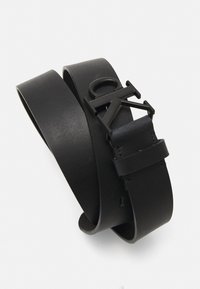 Calvin Klein Jeans ROUND MONO PLAQUE BELT - Öv - black