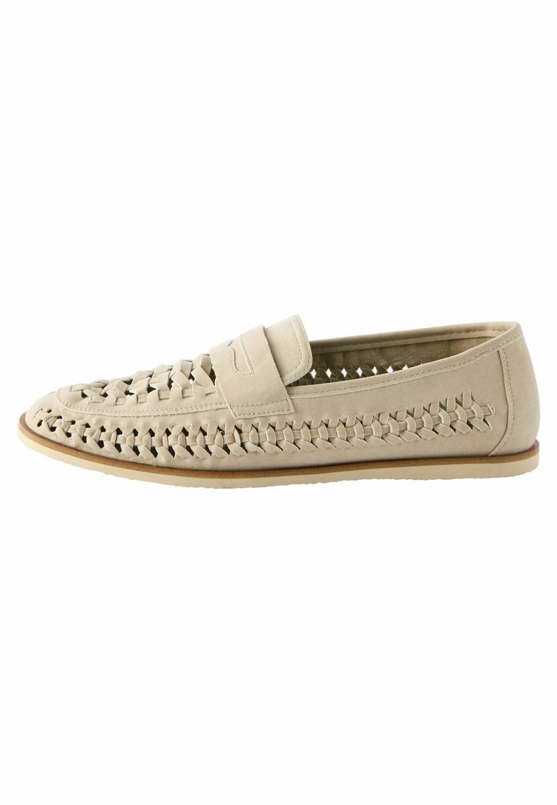 Next WEAVE LOAFERS STANDARD - Mokasinke - white