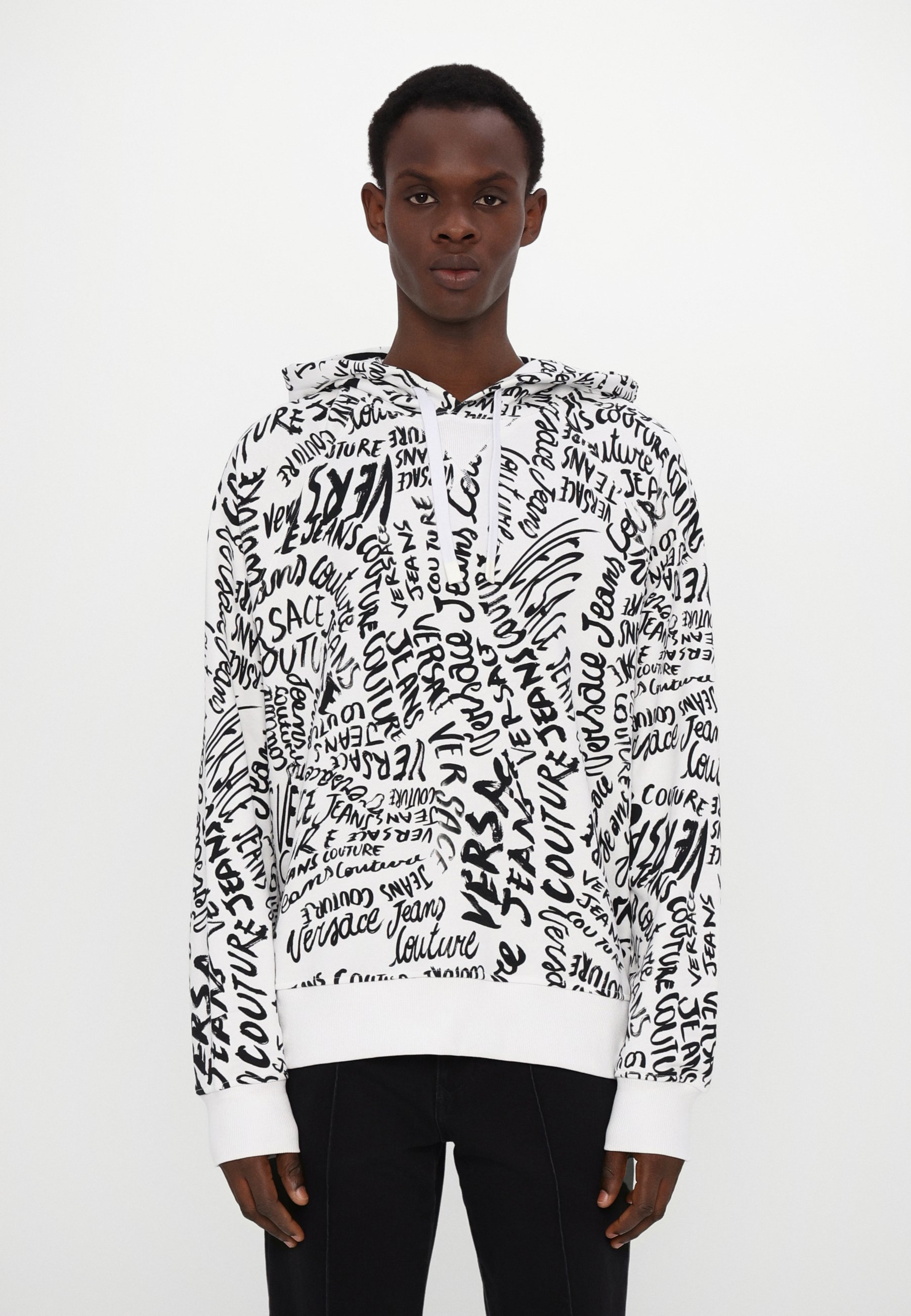 スウェット・トレーナー Versace Jeans Couture Sweatshirt With Logomania Print VERSACE JEANS COUTURE - COTTON SWEATSHIRT WITH LOGOMANIA