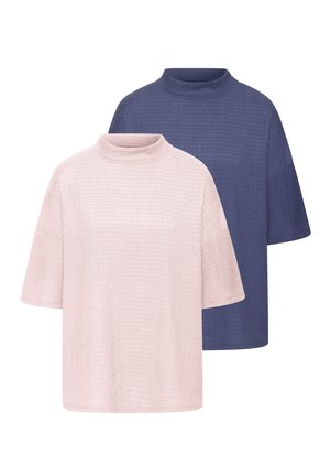 2 PACK - Basic T-shirt - rosé blau