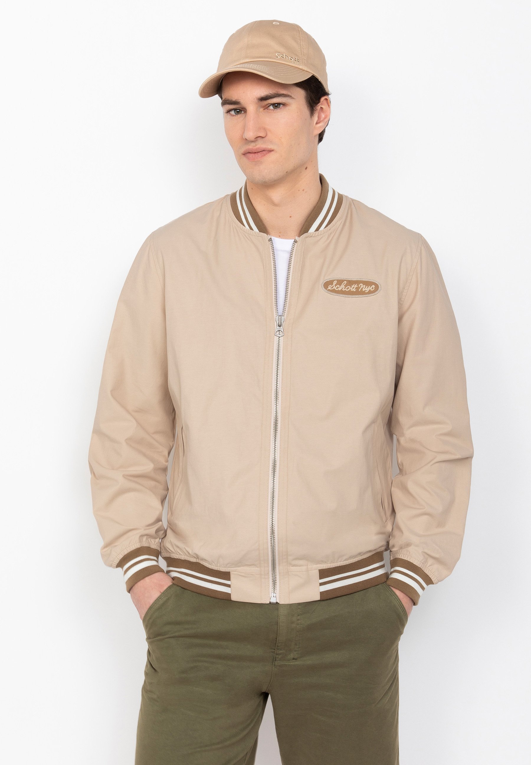Schott COLEBROOK - Bomber Jacket - neutre/beige - Zalando