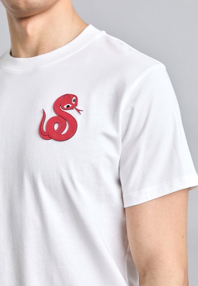 sandro SNAKE TEE - T-shirt print - optic white
