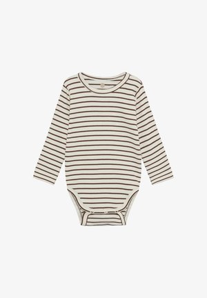 EN FANT, BODY LONG SLEEVE RIB STRIPE - Body - chestnut