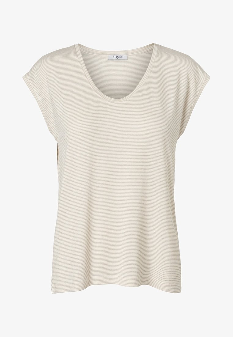Pieces T-shirt imprimé - white