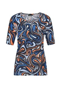 Unselected, blue/light blue/peach patterned