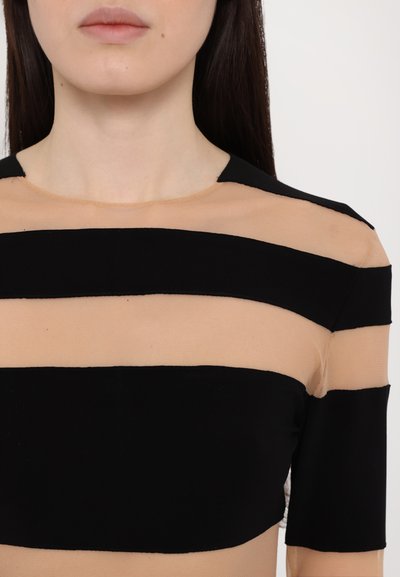 Norma Kamali SPLICED STRAIGHT LEG - Jumpsuit - black/nude