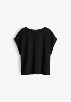 someday., RELAXED MIXED TEXTURE - Blouse - black