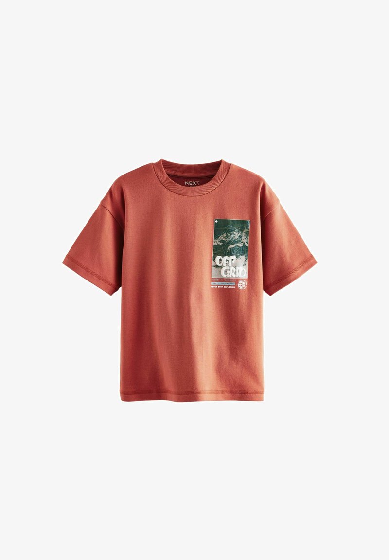 Next SHORT SLEEVE GRAPHIC STANDARD - T-shirt print - rust red back print