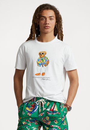 Polo Ralph Lauren CLASSIC FIT POLO BEAR JERSEY T SHIRT - Camiseta estampada - white