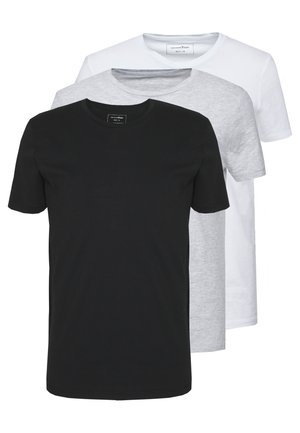 3 PACK - T-shirt basic - light stone/grey melange